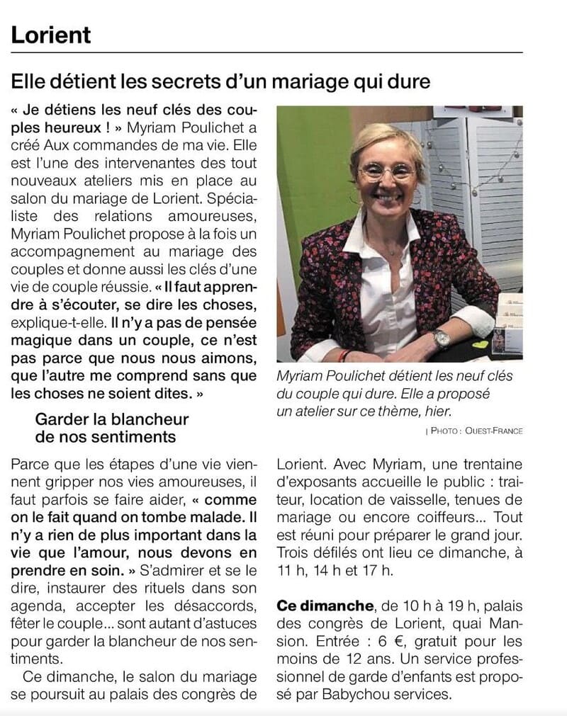 article_ouest_france_salon_du_mariage_2023